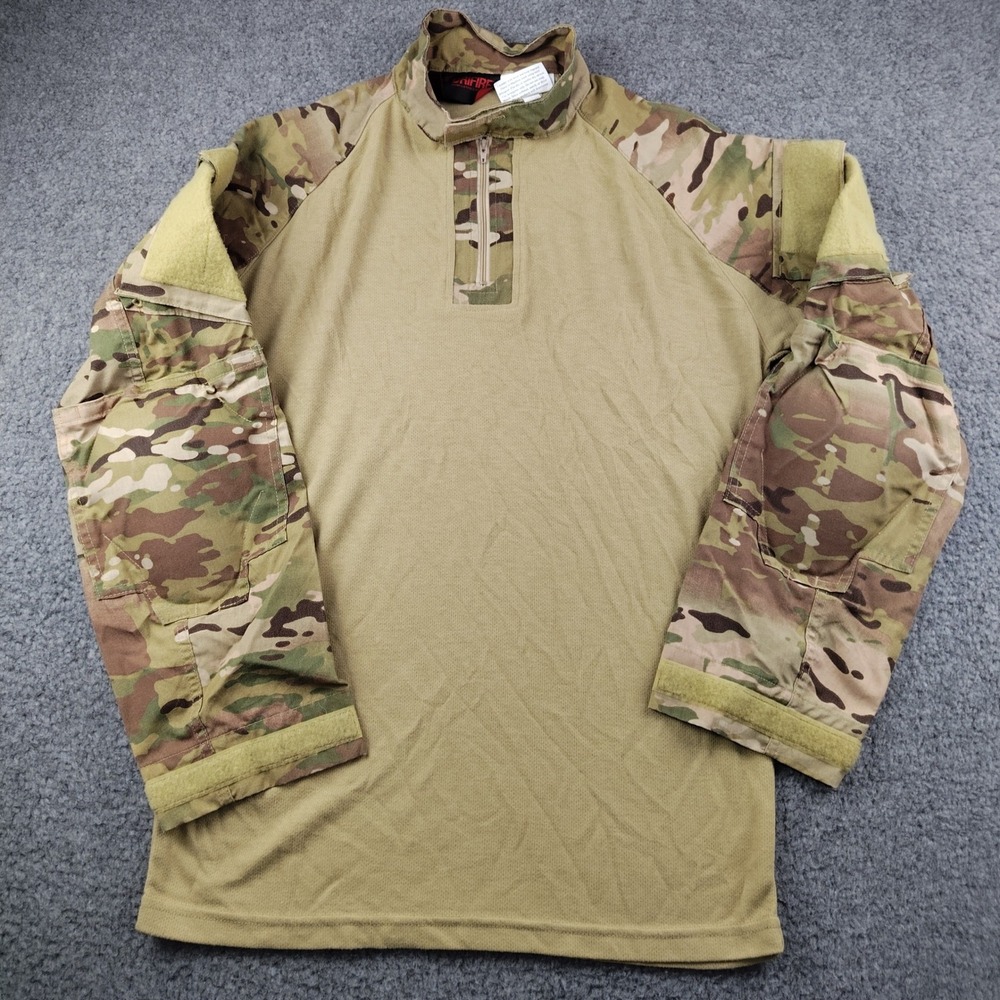 Drifire Combat Shirt Mens Large DFF-550-CS Multicam Quarter Zip Tactical EUC